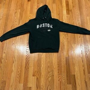 Boston Graphic Black Hoodie - Men's Pullover Sweatshirt